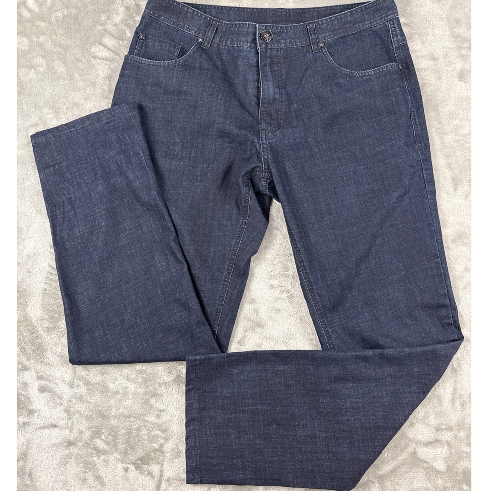 MXM Estate Alpha-206 Mens Dark Wash Straight Leg Stretch Jeans Blue Size 32